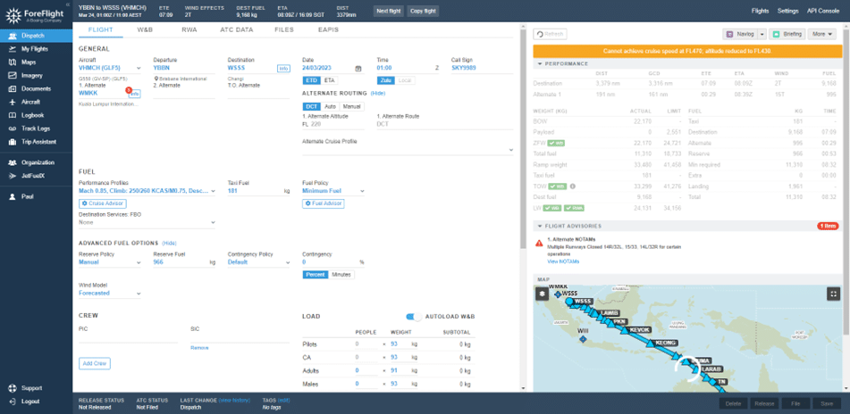 Foreflight Scheduling