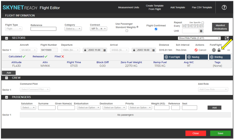 Foreflight Scheduling